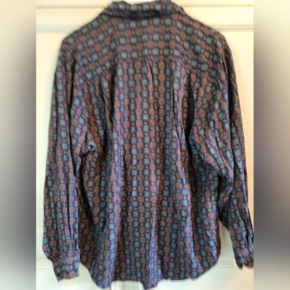 Vintage Lands End Women's Button Up Long Sleeve Shirt - Picture 2 of 6